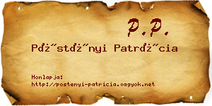 Pöstényi Patrícia névjegykártya